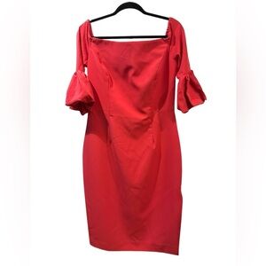 Milly pink off shoulder midi dress size 14